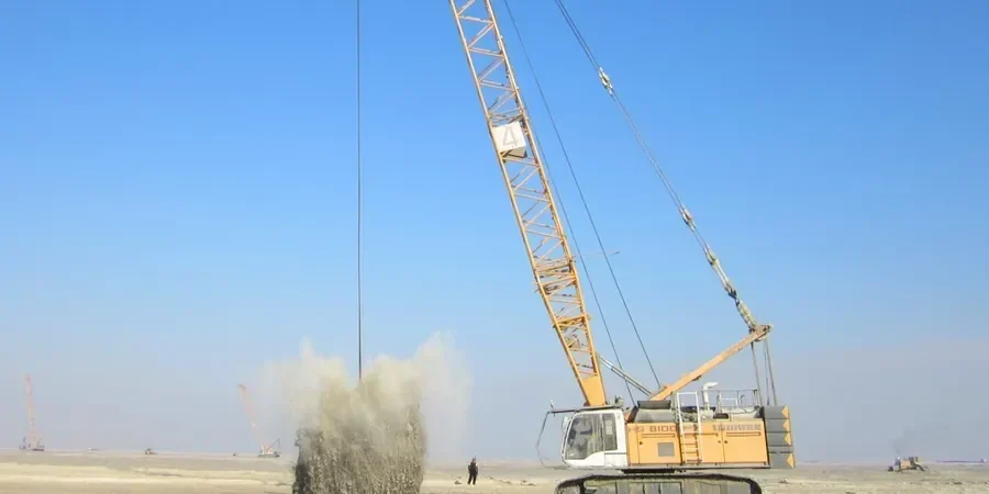 Illustrative image of Dynamic compaction design in Corona California