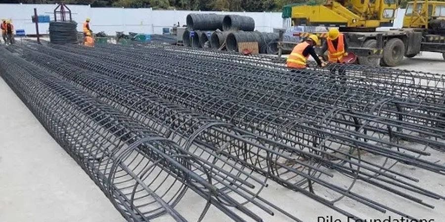 Illustrative image of Pile foundation design in Corona California